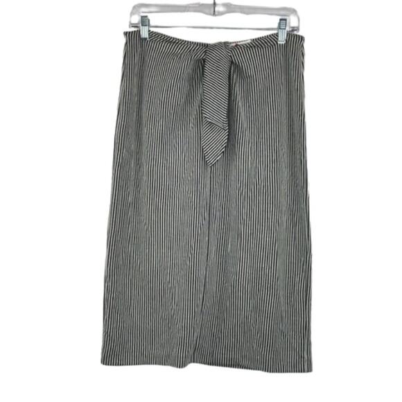 Club Monaco Indy's stripped midi skirt size Large - Picture 1 of 10
